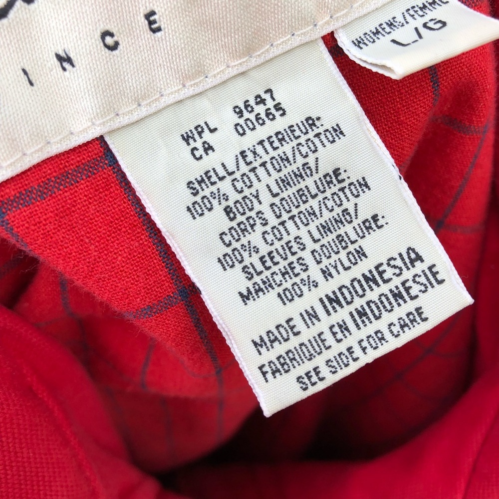Eddie Bauer oversized zip up red coat - Picture 6 of 7